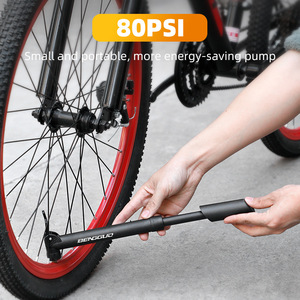 Pompe à vélo miniature Yueli 80Psi, pompe manuelle portable en nylon pour vélo de route et VTT - Product Image 4
