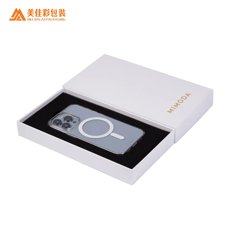 custom luxury retail mobile phone case box packaging with hook box for mini iPhone 12 p holographic phone case box