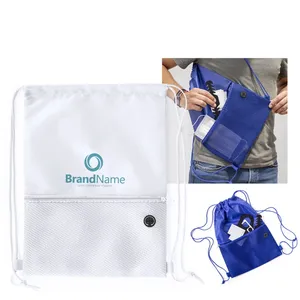 Zaino in poliestere con coulisse personalizzabile per merchandising - Product Image 3