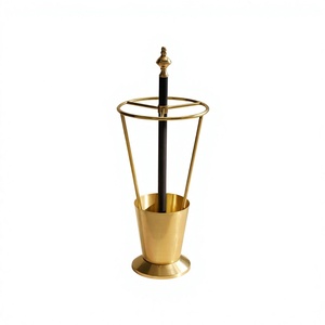 Porte-parapluie classique en laiton antique avec structure en métal, design autoportant pour la décoration de la maison, artisanat métallique - Product Image 1
