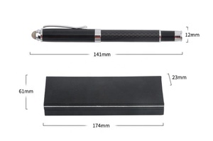 Luxury Heavy Carbon Fiber 0.5mm Biro Roller Ball <b>Pen</b> Stylus High Quality with Gift <b>Box</b> for Gifts or Promotions - Product Image 3