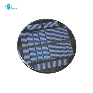 5.0V高效迷你太阳能电池板1.0W迷你便携式太阳能电池板充电器ZW-Dia95环氧树脂太阳能电池板