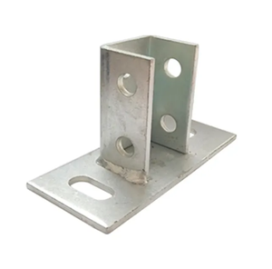Base de connexion en acier galvanisé à chaud et thermolaqué pour profilés de fixation de panneaux photovoltaïques - Product Image 2