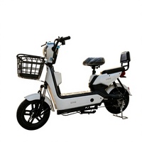 Vélo électrique adulte en gros directement de l'usine, vélo électrique urbain avec panier avant et siège arrière avec dossier