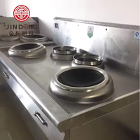 Cuisinière à gaz commerciale Restaurant Simple Double brûleur Cuisinière Raging Fire Hôtel Cuisine Cuisinière à gaz liquéfié