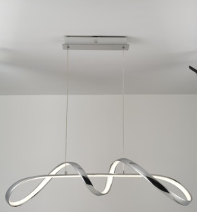 Modern Aluminum + Iron Long Shape Pendant <b>Light</b> 40W LED Dimmable Remote Control Middle Size 3000K-6000K for Living Room - Product Image 1