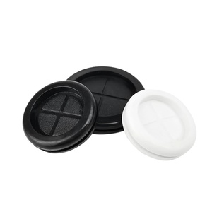 Firewall Cable/Wire Double Side Round Shape Rubber <strong>Blanking</strong> <strong>Grommet</strong> White/Black Compression Mold - Product Image 1