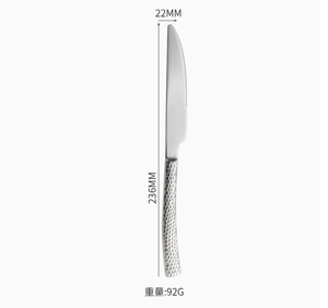 DFU233 Customized luxury Hammered handle stainless steel cutlery table knife steak knife table <b>forks</b> <b>dessert</b> <b>forks</b> customized - Product Image 2