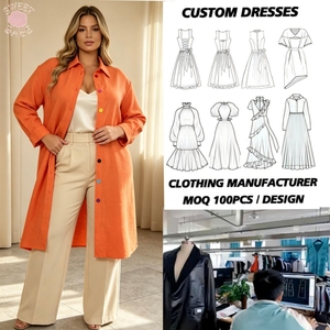 Camisa Larga con Botones Coloridos para Mujer, Talla Grande, Estilo Túnica, Cuello Solapa, Holgada, Informal, para Primavera y Otoño, Uso Diario - Product Image 1