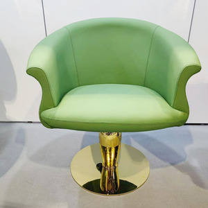 Fauteuil de barbier hydraulique vert 360 °   Fauteuil de coiffure pivotant et inclinable en cuir PU, mobilier de salon de beauté - Product Image 4