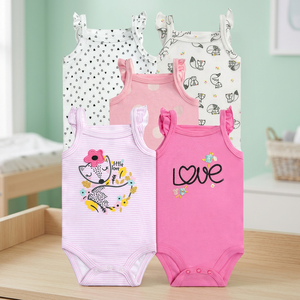 Combinaison unisexe d'hiver à fermeture éclair bidirectionnelle, 180-200 GSM, unie, décontractée, à manches volantées, avec fermeture à boutons-pression, en tricot de coton et élasthanne pour bébé - Product Image 3