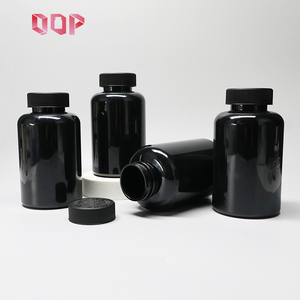 Customized Black PET Plastic Capsule <b>Container</b> Empty Bottle for Health Products with Screw Cap - Product Image 4