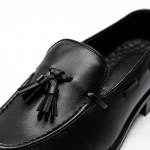 Chaussures habillées pour hommes, nouveau design, en cuir véritable, mocassins décontractés, faciles à enfiler, grandes tailles, nouveaux styles, à bout pointu et montants - Product Image 5