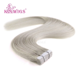 ผมต่อแบบเทป K.SWIGS รุ่นหรูหรา สีเทาอ่อน ผมแท้แบบ Double Drawn ใช้งานได้ยาวนาน นำกลับมาใช้ใหม่ได้ ผมต่อแบบเทปคลาสสิก - Product Image 4
