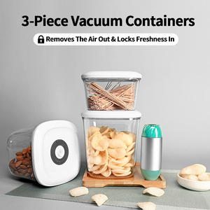 Contenitore Sottovuoto per Alimenti con Design Compatibile con Macchina, Forma Quadrata, <span class=keywords><strong>Multifunzione</strong></span> per Uso in <span class=keywords><strong>Cucina</strong></span>, Capacità 1.0L/1.5L/2.0L - Product Image 3