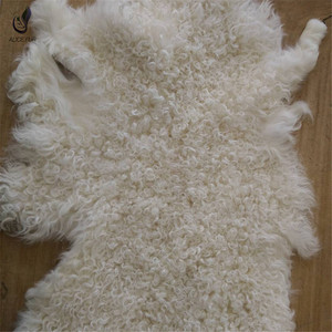 Fourrure d'agneau bouclée de petite taille, de très bonne qualité, vraie fourrure d'agneau de ghana naturelle, poils courts, - Product Image 5