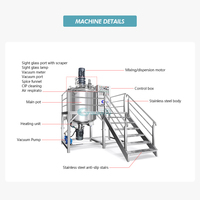 Shampooing en acier inoxydable détergent savon liquide faisant la Machine homogénéisateur chauffage électrique lavage du corps liquide savon pour les mains réservoir de mélange