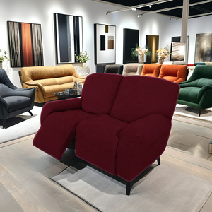 Hiện đại 2-đệm đôi chỗ ngồi ghế sofa ngồi có thể ngả bao gồm với Trung giao diện điều khiển Jacquard căng đồng bằng thiết kế máy có thể giặt - Product Image 3