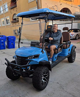 Voiturette de golf électrique surélevée personnalisée, voiture de tourisme électrique à 4 roues sur mesure pour le transport hôtelier