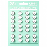 Batería de Botón Alcalina LR44 AG13 A76 de 1.5V, Alta Capacidad, Empaque Personalizado OEM/ODM