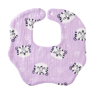 Kangobaby 6 Layers Petal Bibs 100% Cotton Soft Comfort For Baby Muslin Bibs Feeding Bib For Teething And Drooling