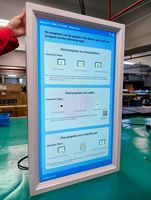 Tablette numérique Android Letine, nouveau design, affichage numérique mural, cadre en bois, lecteur publicitaire, écran LCD intérieur pour salle de sport