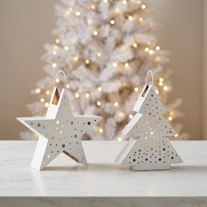 Wholesale Latest Star and Tree Shape Tea Light Candle Holders for Tabletop and Hanging Christmas Decoration - Product Image 3