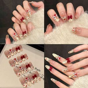 Caliente hecho a mano <span class=keywords><strong>uñas</strong></span> largas llamativas Cateye 3D arcos perla <span class=keywords><strong>León</strong></span> lunares punta francesa <span class=keywords><strong>uñas</strong></span> artificiales para arte de <span class=keywords><strong>uñas</strong></span> - Product Image 6
