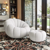 Fauteuil paresseux en forme de citrouille, fauteuil de chambre à coucher, tatami simple, fauteuil de détente, pouf, chaise longue, design minimaliste moderne, meubles de maison