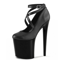Croix 20cm Noir Danseuse Exotique Mode Pole Dance Striptease Modèle Super Sexy Hate Heights Show avec Talons Minces