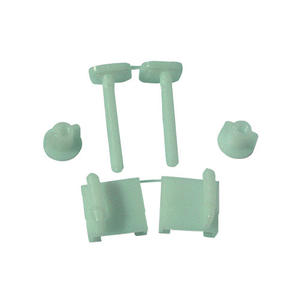 Pair of PVC Toilet Seat <b>Brackets</b> with <b>Plastic</b> Screws for Home Use - Product Image 1