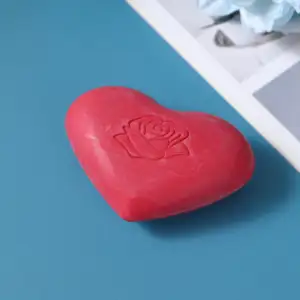 Red Heart-shaped Pomegranate Soap Fragrance Beautiful Shape Clean