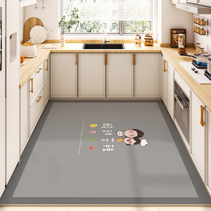 Tapis de sol de cuisine rectangulaire en PVC antidérapant, motif original, facile à nettoyer pour la cuisine - Product Image 3