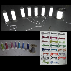 Высоковидимая серебристо-серая Светоотражающая полиэфирная нить hi viz для вышивки с размером 0,15 мм для машинного шитья, текстильный логотип - Product Image 2