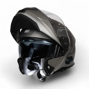 Casco Modulare Origin Logic BT Grigio Nero XL con Bluetooth per Moto - Product Image 1