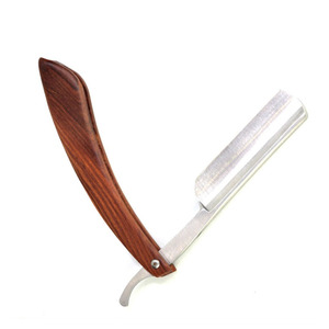 Rasoir droit classique pour hommes, couteau de barbier en acier inoxydable, poignée ergonomique, accessoires professionnels pour l'entretien de la barbe - Product Image 1