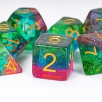 Moule en silicone personnalisé pour logo, pour dés polyédriques en résine, ensemble de 7 pièces avec support, pour jeux de rôle DND TTRPG