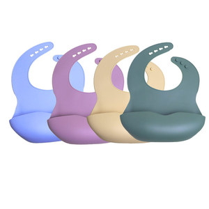 Babero de silicona para bebés de 0 a 6 meses, impermeable, resistente a las manchas, tipo arco, estilo sencillo - Product Image 2