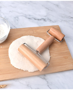 Bằng Gỗ Bột Con Lăn Tốt Nhất Đôi Đầu Không Dính Cán <span class=keywords><strong>Pin</strong></span> Cho Fondant Pie Lớp Vỏ Cookie Pastry Bánh Pizza Con Lăn - Product Image 2
