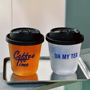 Bicchieri Monouso per Bubble Tea con Logo Personalizzato 12/14/16/18/24OZ, Bicchieri Trasparenti a Forma di U in PET per Caffè con Coperchi - Product Image 3