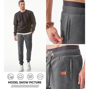 Pantalones Deportivos de Forro Polar para Hombre FOXA, Corte Ajustado, Cintura con Cordón, Pantalones Deportivos para Correr - Product Image 5