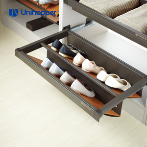 Foldable Shoe <b>Rack</b> <b>Wardrobe</b> Cabinet Sliding Drawer Damping Adjustable Storage for Closet Aluminum Alloy 600mm Standing Type - Product Image 3
