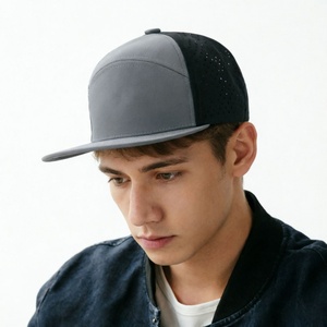 Casquette de baseball ZZB personnalisée en maille perforée au laser, séchage rapide, respirante, imperméable, à bord plat, avec corde de ventilation, image sportive - Product Image 5