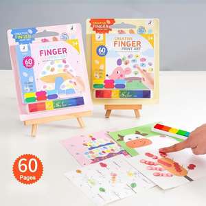 Kit <span class=keywords><strong>de</strong></span> Pintura con Dedos Creativo, Libro <span class=keywords><strong>de</strong></span> Arte <span class=keywords><strong>de</strong></span> Huellas Dactilares para Educación Temprana, Listo para Pintar, Juguete <span class=keywords><strong>de</strong></span> Dibujo, Libro <span class=keywords><strong>de</strong></span> Bocetos con Dedos para Niños - Product Image 1