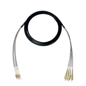 LSZH materiaal buitenoptische kabel multimode OM3 vezel <span class=keywords><strong>4</strong></span>-aderige vezelkabel met uittrekbare buitendiameter van 7,0 mm en connector - Product Image 6