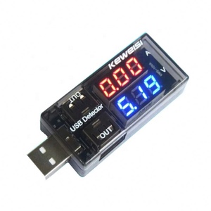 Detector de Corriente y Voltaje USB Dual Rojo+Azul, Probador de Batería, Voltímetro, Amperímetro, Doctor de Cargadores - Product Image 1