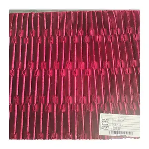 Tissu en crêpe rouge de luxe froissé épaissir 360gsm tissu plissé en velours coréen pour robes vêtements