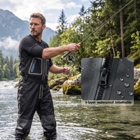 Bottes de pêche à la mouche unisexes, respirantes, antistatiques, imperméables à 100 %, sans PFC, à 3 couches, avec waders intégrés