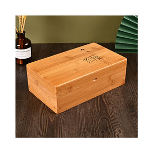 Caja de Té de Bambú Rectangular, Color Madera Natural, Pintura en Aerosol, Regalo Artesanal, Almacenamiento de Té Pu'er, Grosor Personalizable - Product Image 5