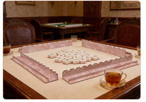 Ensemble de pousseurs magnétiques de mahjong américain en acrylique <span class=keywords><strong>bleu</strong></span> roi brillant de haute qualité de 17,5 pouces, design ondulé pour une gestion des tuiles sans effort - Product Image 6